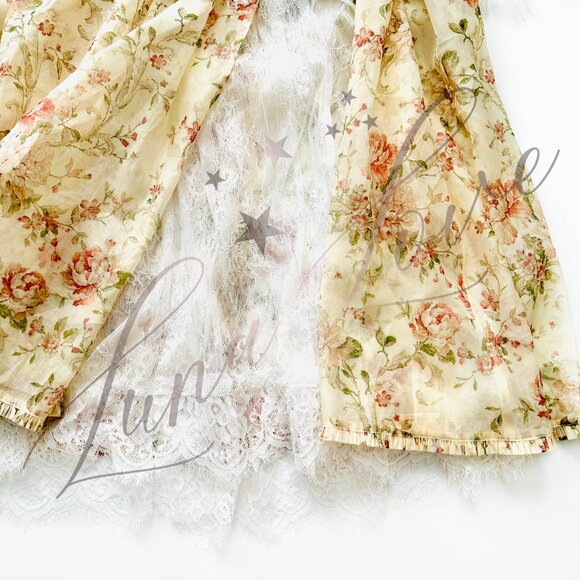 V. CHAPMAN Jolie Corset Ruffle Lace Maxi Gown (size 2) NWT - Picture 7 of 16